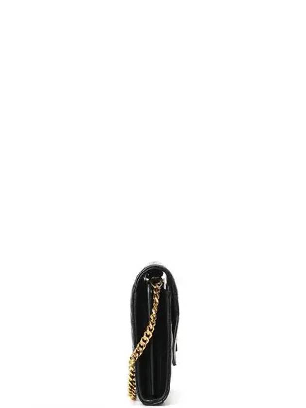 Cassandra Matelasse Chain Lambskin Shoulder Bag Black - SAINT LAURENT - BALAAN 3