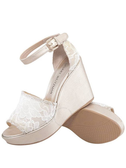 Open Box - Stuart Weitzman Vienna Lace 75 Wedge Sandals, Brand Size 36 (US Size 5.5) - STUART WEITZMAN - BALAAN 2