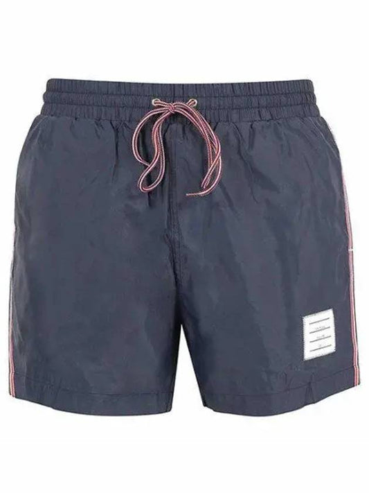 logo patch swim shorts - THOM BROWNE - BALAAN.