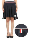 University Striped Mini Pleated Skirt Navy - THOM BROWNE - BALAAN 2