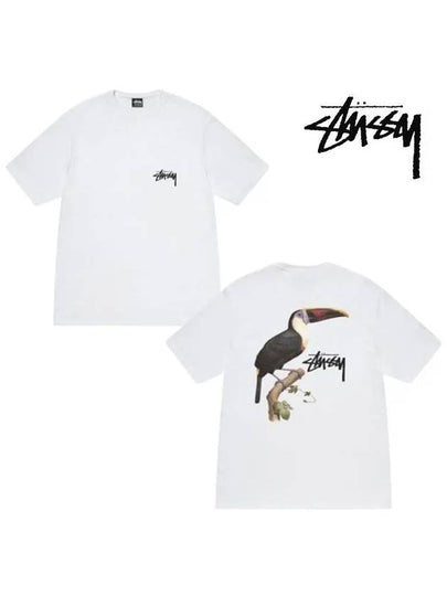 Toucan Cotton Short Sleeve T-Shirt White - STUSSY - BALAAN 2