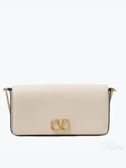 V Logo Signature Chain Cross Bag Ivory - VALENTINO - BALAAN 2