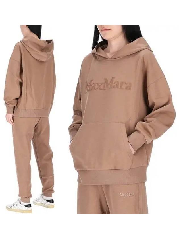 Women's Saoore Logo Hoodie Camel - MAX MARA - BALAAN 2