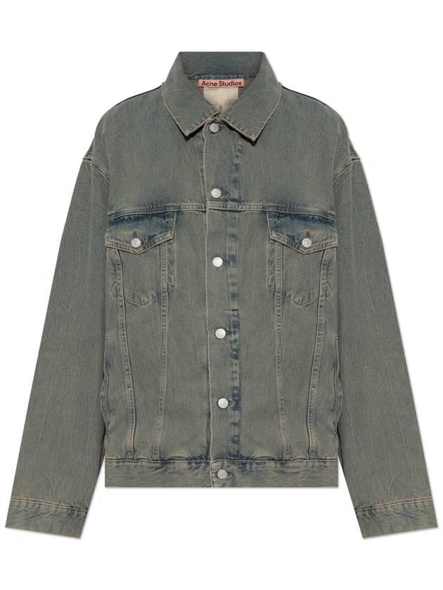 Women's Oversized Fit Denim Jacket Blue - ACNE STUDIOS - BALAAN 2