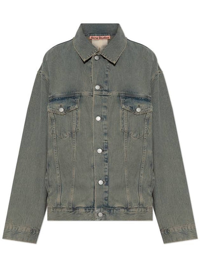 Women's Oversized Fit Denim Jacket Blue - ACNE STUDIOS - BALAAN 2