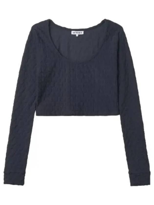 Cropped knit dark navy - SUNNEI - BALAAN 1