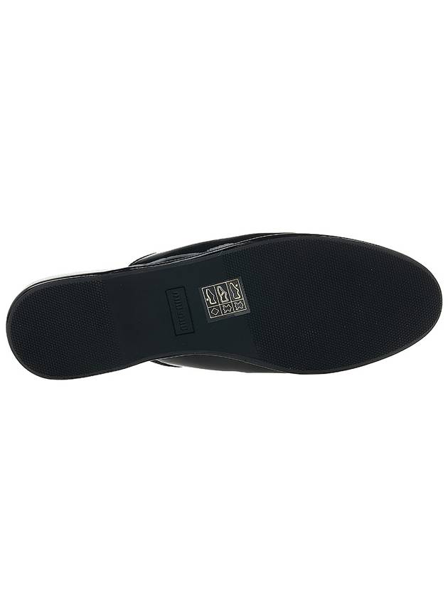 Women's Logo Leather Bloafers Black - MIU MIU - BALAAN 6