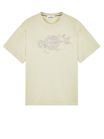 Camo Three Embroidery Regular Fit Cotton Jersey Short Sleeve T-Shirt Pistachio - STONE ISLAND - BALAAN 2