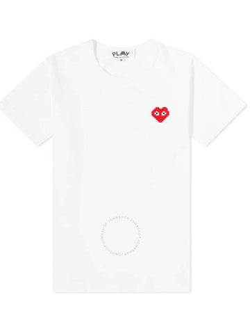 Cdg Play Invader Heart Pixel T-Shirt, Size Medium - COMME DES GARCONS PLAY - BALAAN 1