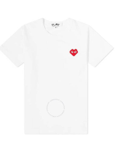 Cdg Play Invader Heart Pixel T-Shirt, Size Medium - COMME DES GARCONS PLAY - BALAAN 1