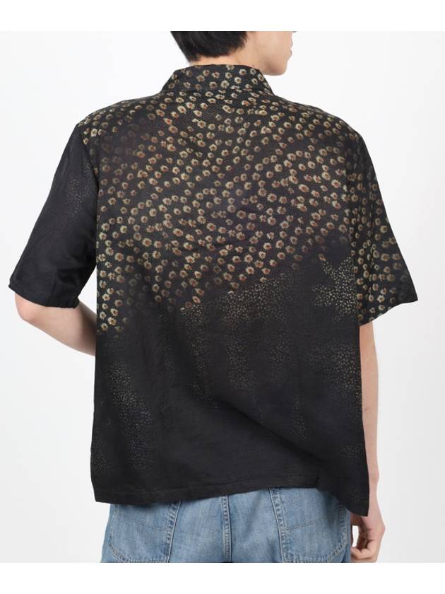 Floral Print Short Sleeve Shirt Black - OUR LEGACY - BALAAN 5