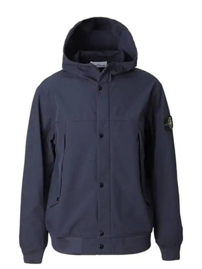 Light Soft Shell R E Dye Technology In Recycled Polyester Hooded Jacket Black - STONE ISLAND - BALAAN 2