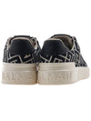 B Court Jacquard Monogram Low Top Sneakers Black - BALMAIN - BALAAN 5