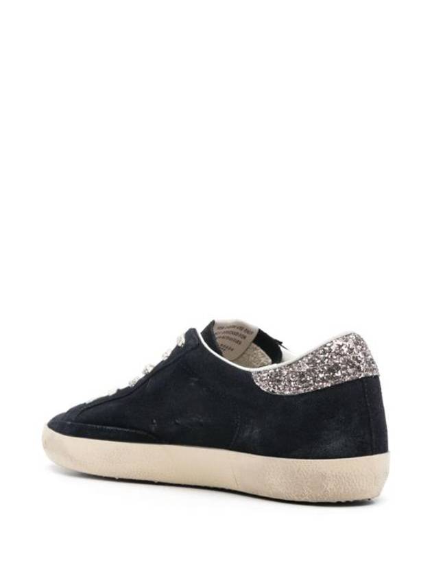 Superstar Glitter Tab Suede Low Top Sneakers Navy - GOLDEN GOOSE - BALAAN 5