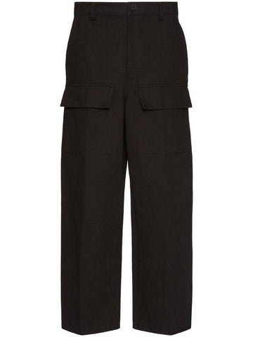 Valentino Garavani Trousers Black - VALENTINO - BALAAN 1