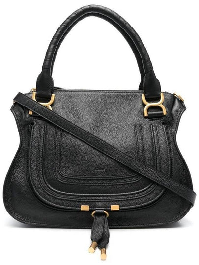 Marcie Grained Leather Tote Bag Black - CHLOE - BALAAN 2