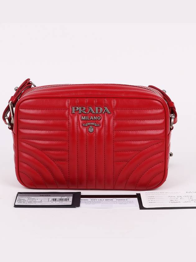 Red diagram silver mini chain bag 1BH038 - PRADA - BALAAN 10