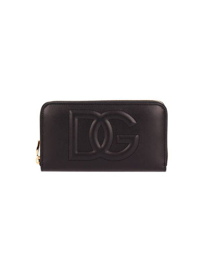 DG logo zipper calfskin long wallet black - DOLCE&GABBANA - BALAAN 2