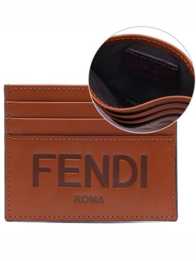 Stamp Logo Card Wallet Brown - FENDI - BALAAN 2