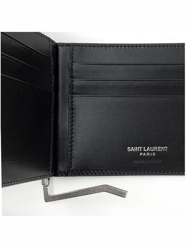 Monogram Money Clip Half Wallet Black - SAINT LAURENT - BALAAN 8