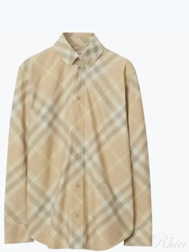 Vintage Check Cotton Long Sleeve Shirt Beige - BURBERRY - BALAAN 2