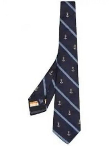 30 points vintage style anchor striped silk tie navy - POLO RALPH LAUREN - BALAAN 1