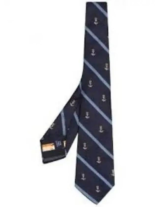 30 points vintage style anchor striped silk tie navy - POLO RALPH LAUREN - BALAAN 2