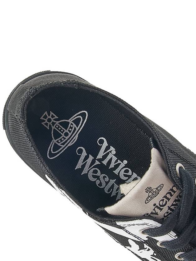 Plimsoll ORB Print Low Top Sneakers  Black - VIVIENNE WESTWOOD - BALAAN 8