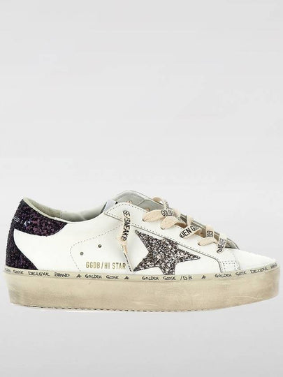 Hi Star Glitter Tab Low Top Sneakers White - GOLDEN GOOSE - BALAAN 2