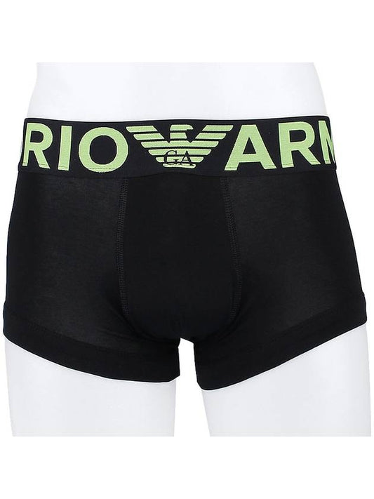 Men's Mega Logo Trunk Briefs Black - EMPORIO ARMANI - BALAAN 2