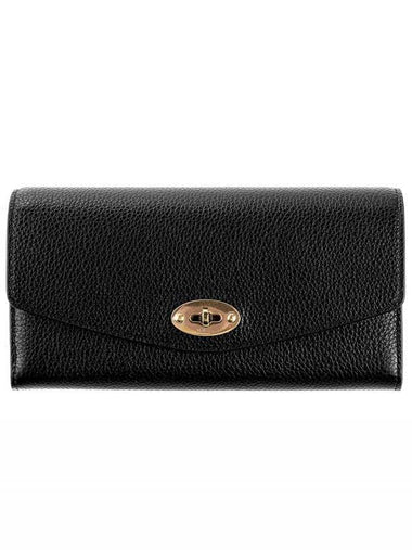 Mulberry Darley Small Classic Grain Long Wallet Black - MULBERRY - BALAAN 1