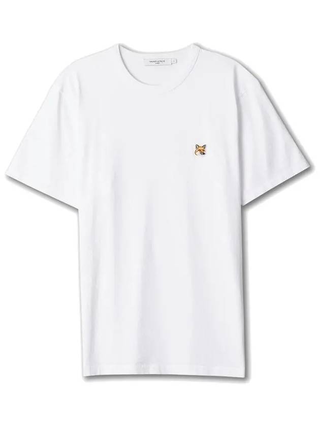 Fox Head Patch Classic Short Sleeve T-Shirt White - MAISON KITSUNE - BALAAN 3