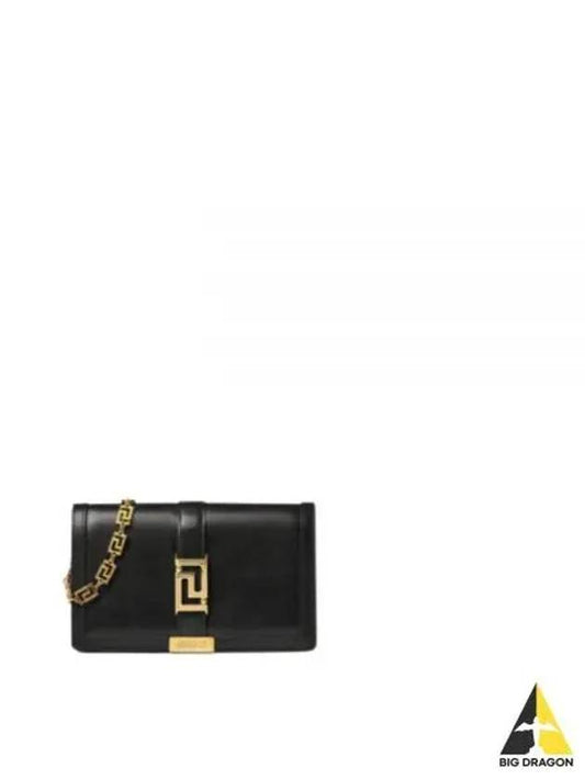 Greca goddess Gold Mini Calf Leather Shoulder Bag Black - VERSACE - BALAAN 2