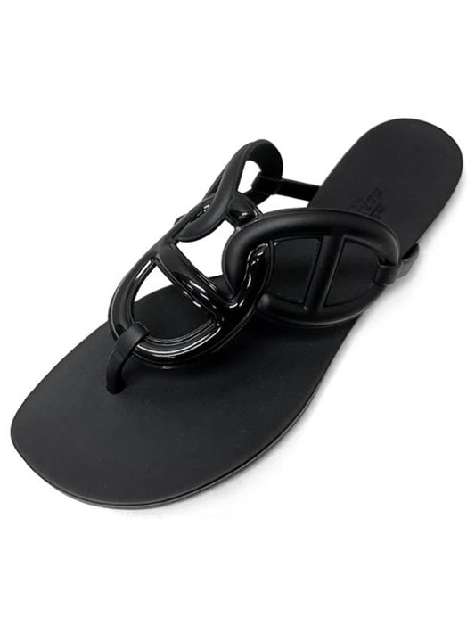 Egerie Flip Flops Noir - HERMES - BALAAN 2