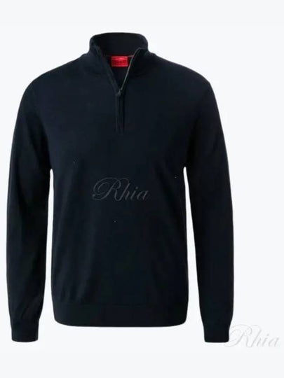 Embroidered Logo Virgin Wool Turtleneck Navy - HUGO BOSS - BALAAN 2