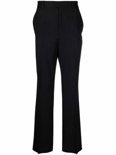 Men's Stretch Wool Blend Straight Pants Black - VALENTINO - BALAAN 2