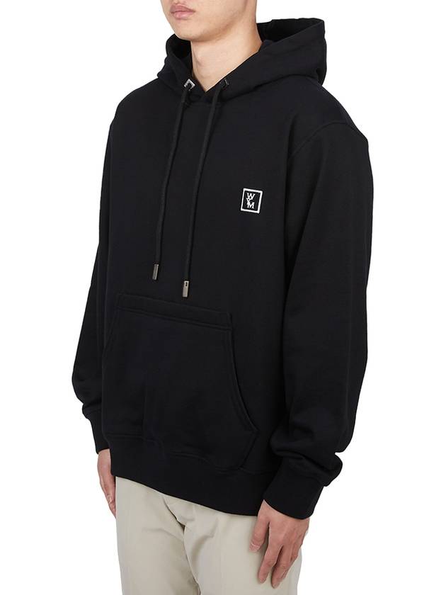 Back Logo Cotton Hoodie Black - WOOYOUNGMI - BALAAN 4