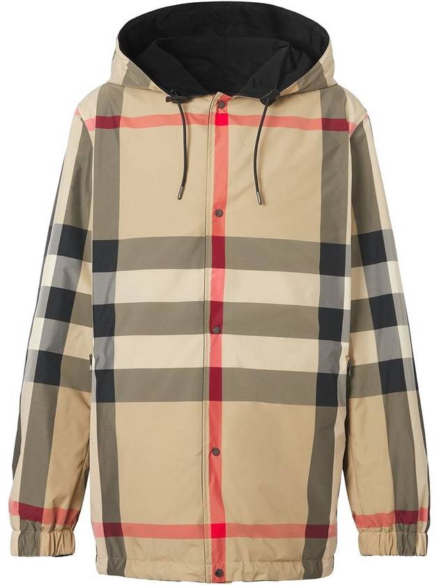 Reversible Check Hooded Jacket Archive Beige - BURBERRY - BALAAN 2