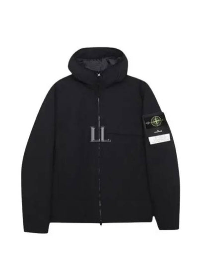 Men's Soft Shell Pure Insulation Technology Primaloft Hooded Jacket Black - STONE ISLAND - BALAAN 2