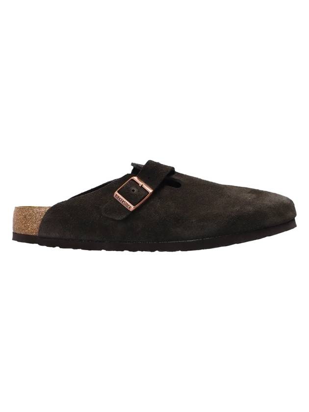 Boston Soft Footbed Suede Regular Wide Slippers Mocha - BIRKENSTOCK - BALAAN 1