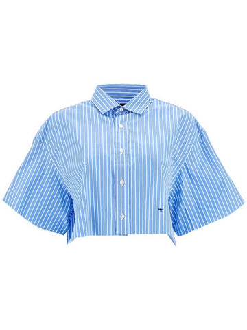 blue striped cotton shirt - HOMMEGIRLS - BALAAN 1