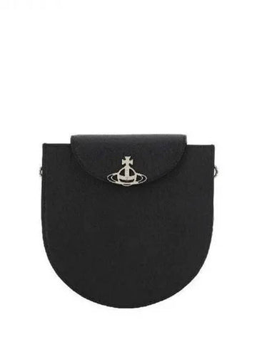 Vivienne Westwood ORB embellished leather half moon saddlebag - VIVIENNE WESTWOOD - BALAAN 1