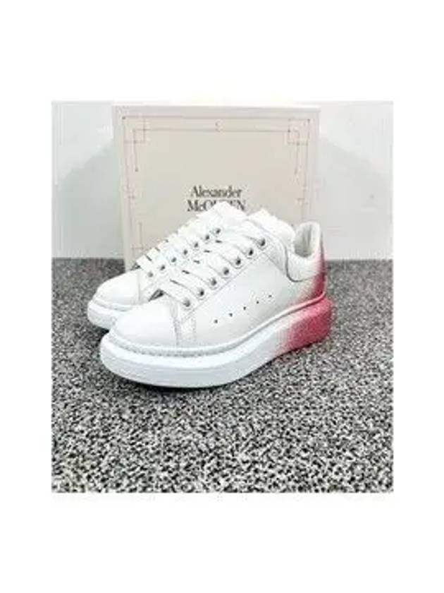 Oversized Low Top Sneakers White Pink - ALEXANDER MCQUEEN - BALAAN 7