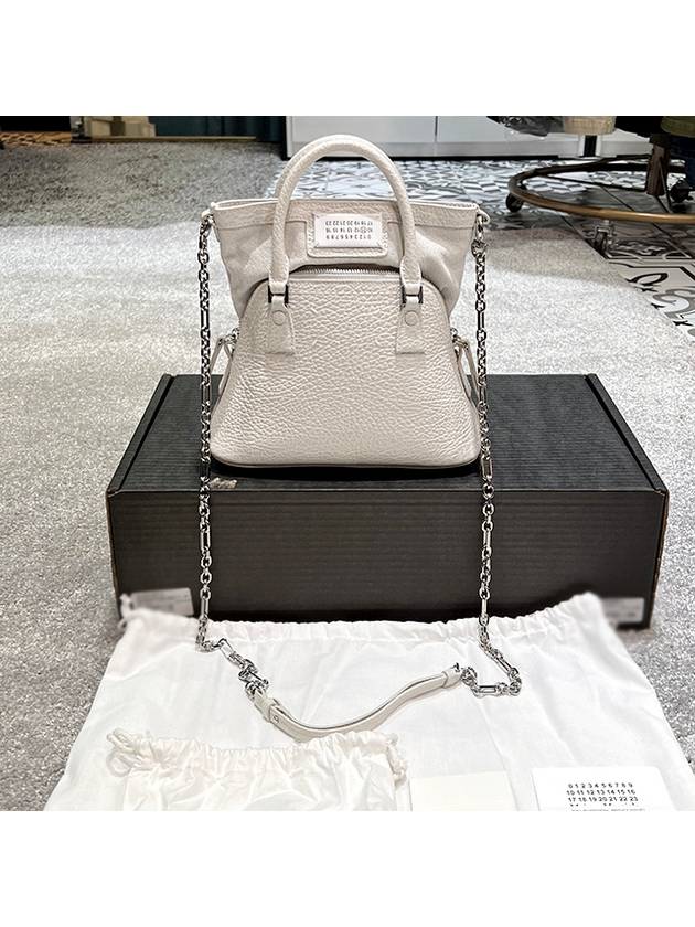 5AC Classique Micro Tote Bag Light Grey - MAISON MARGIELA - BALAAN 3