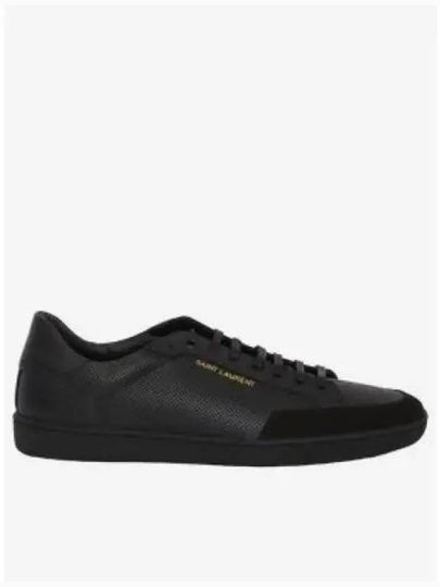 Court Classic Perforated Leather Low Top Sneakers Black - SAINT LAURENT - BALAAN 2