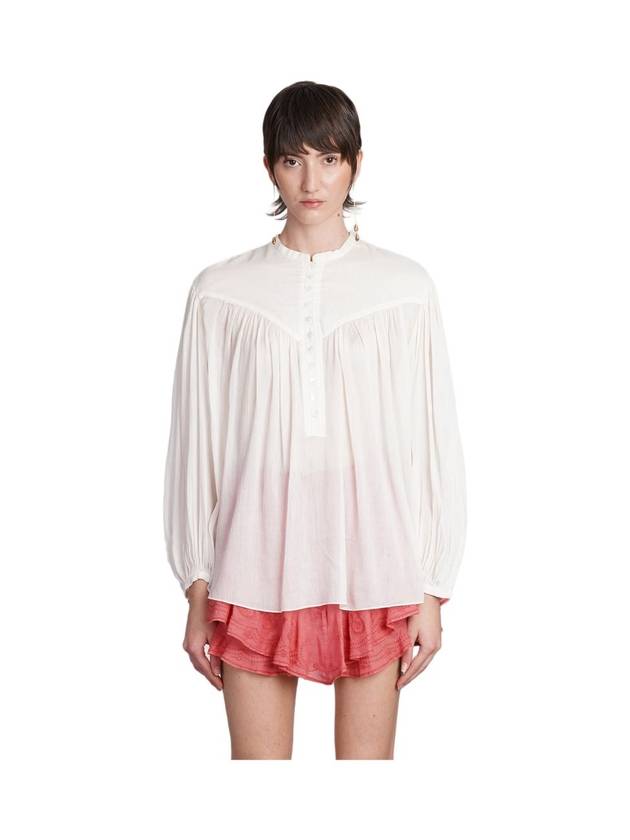 Kiledia Blouse In White Cotton - ISABEL MARANT - BALAAN 1