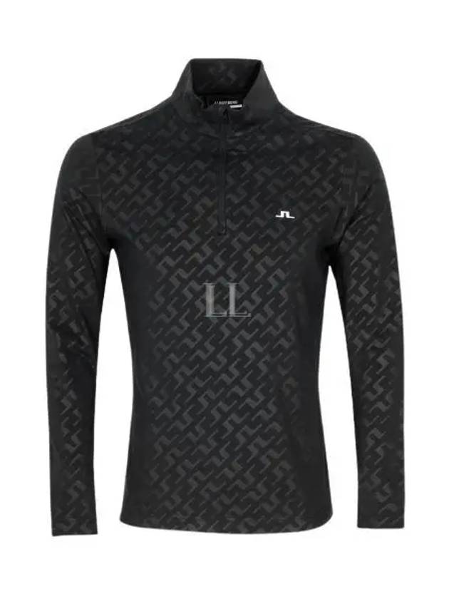 Luke Bias Bridge Deboss Print Mid Layer Long Sleeve T-Shirt Black - J.LINDEBERG - BALAAN 2