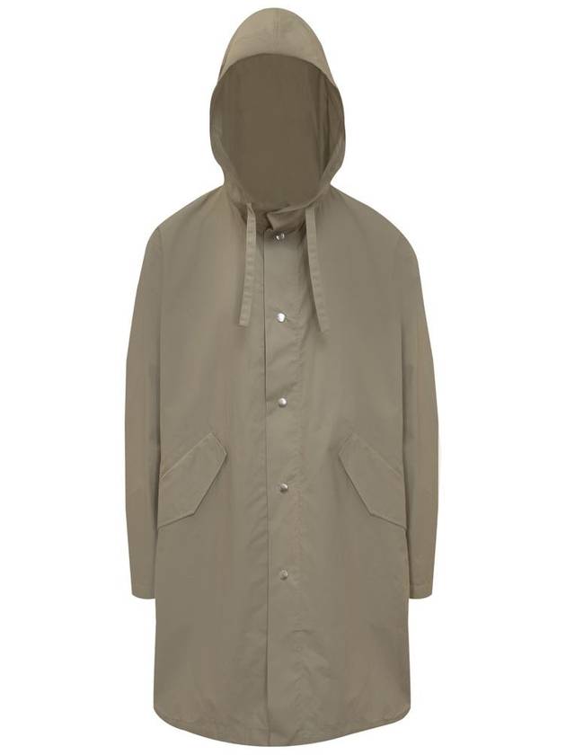 Back Logo Print Hooded Parka Khaki - JIL SANDER - BALAAN 2