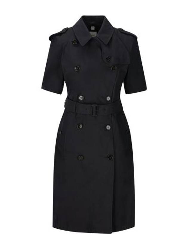 Burberry Cotton Blend Trench Coat Black - BURBERRY - BALAAN 1