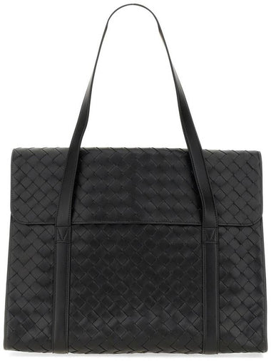 WOVEN PATTERN SHOULDER BAG - BOTTEGA VENETA - BALAAN 1